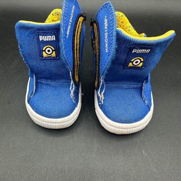 Puma X Minions Basket Wrap Statement Denim Toddler Shoes 7c - Picture 6 of 8